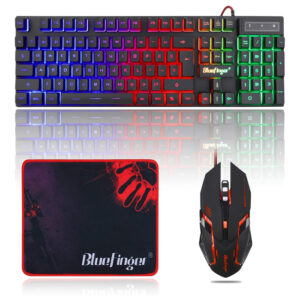 BlueFinger RGB Gaming Keyboard and Backlit Mouse Combo