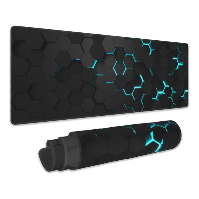 Gaming Mouse Pad, Blue Honeycomb Science Technology