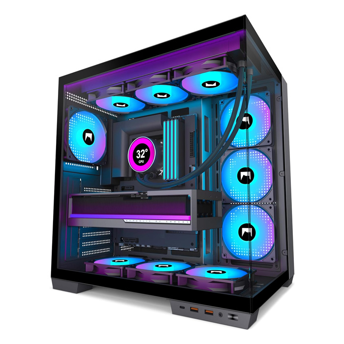 HYXN H1 ATX PC Case - Mid-Tower (Black)