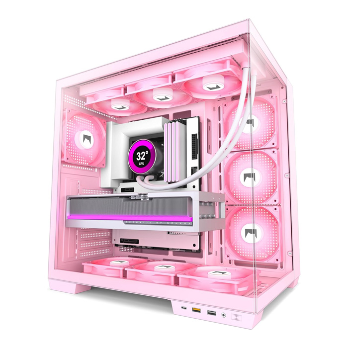 HYXN H1 ATX PC Case - Mid-Tower (Pink)