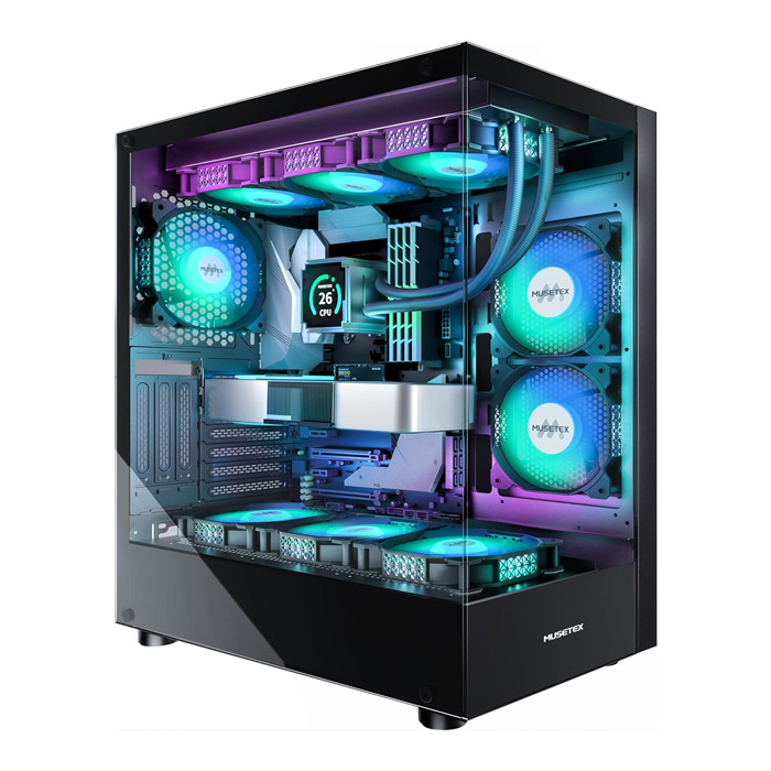 MUSETEX PC CASE ATX 6 PWM ARGB
