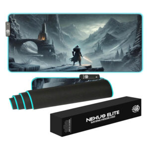 Nexus Elite RGB Gaming Mouse Pad  - Frostblade Warrior