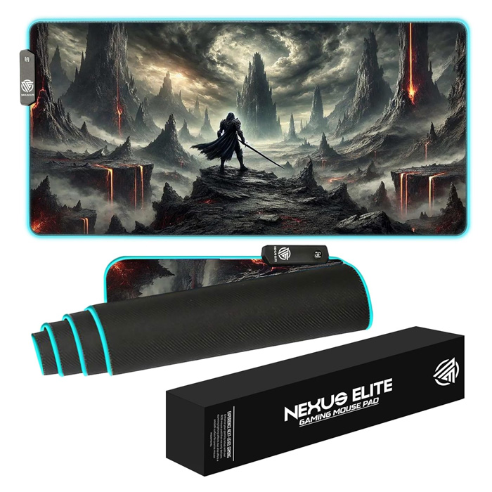 Nexus Elite RGB Gaming Mouse Pad Large - Shadowlands Odyssey