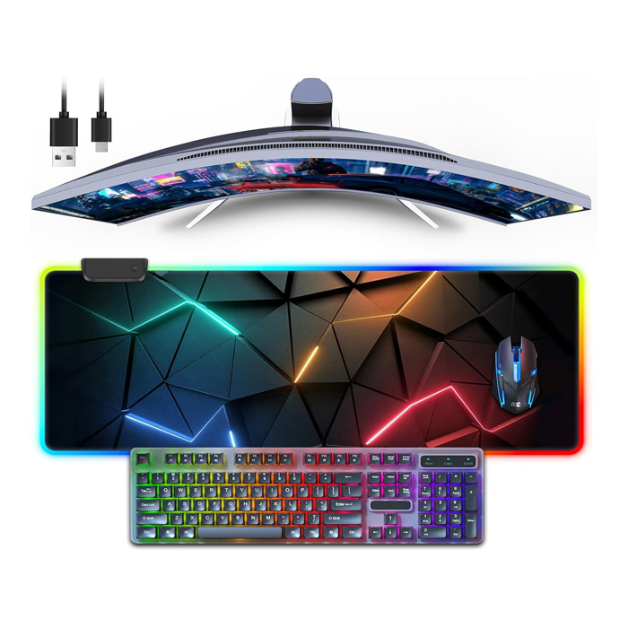 RGB Mouse Pad Desk Pad, Large